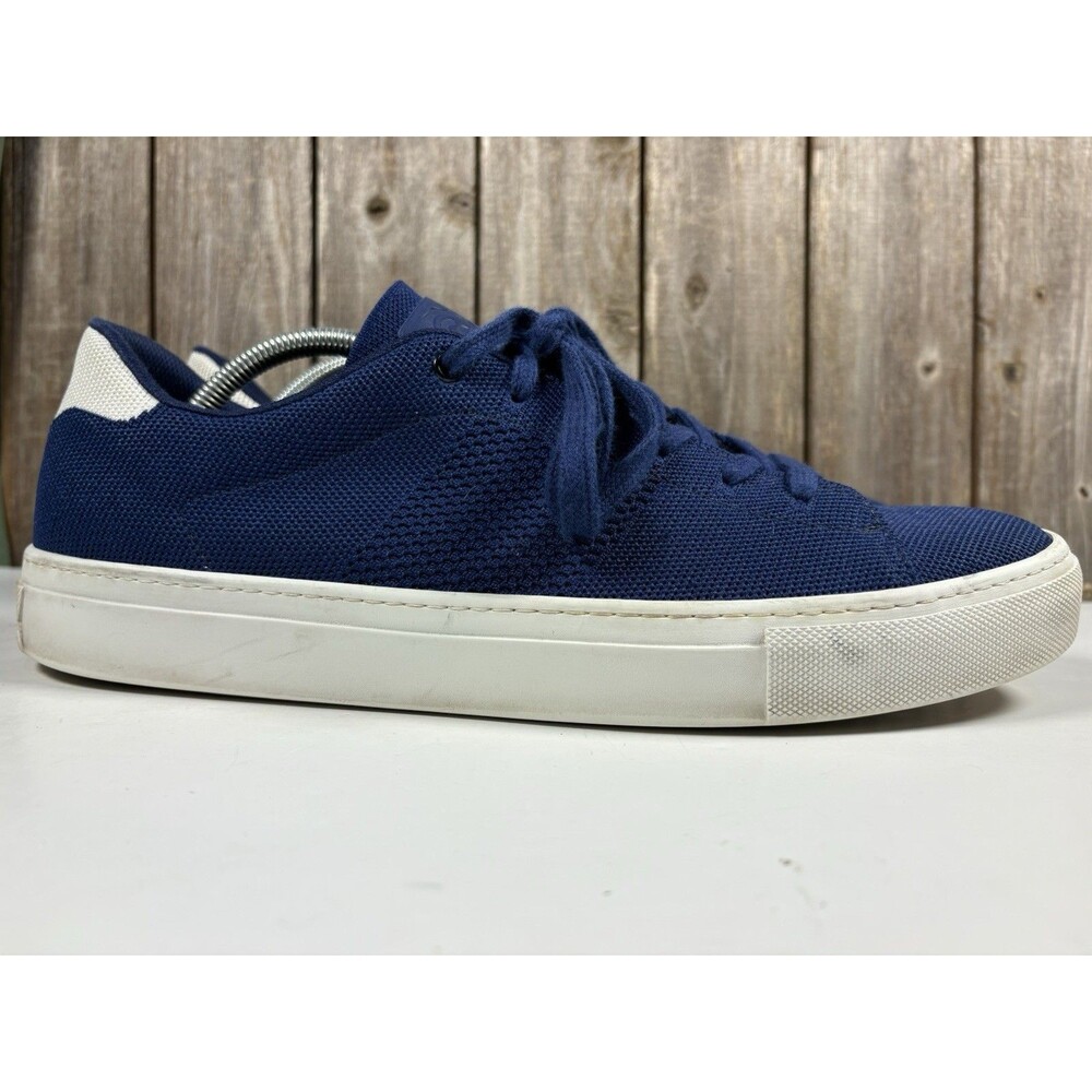 GREATS Royale Knit Sneakers Men’s Shoe 12 Navy Blue White Low Top Made In Italy